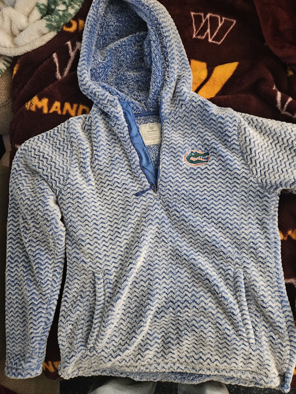 Light Blue Sherpa Hoodie Sweater